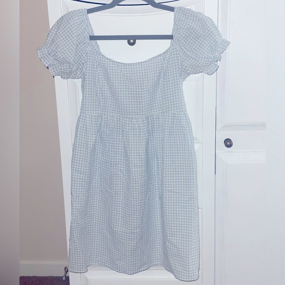 Altar’d State Small Light Blue Gingham Picnic Dress